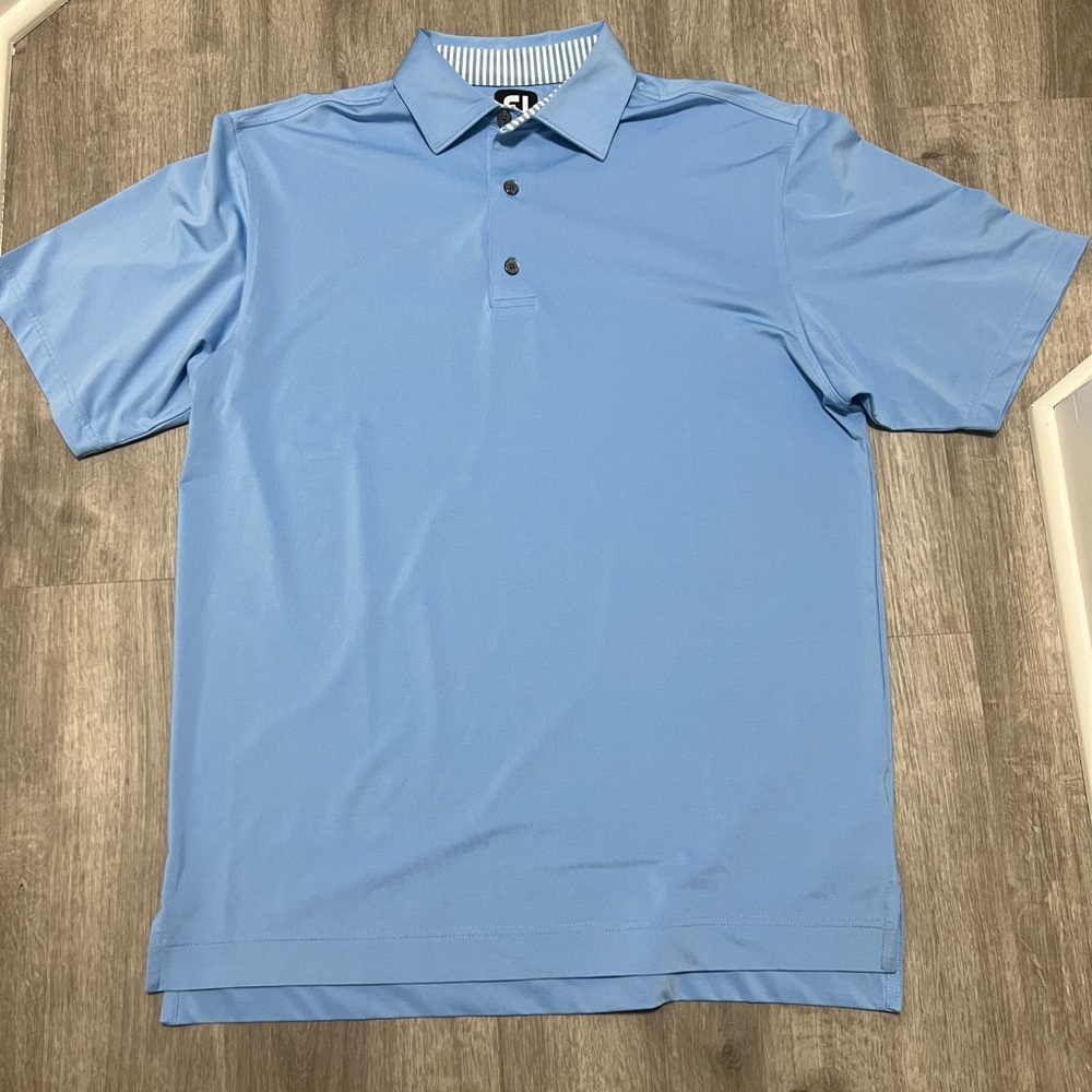 FootJoy Men’s Performance Polo, light blue, EUC size‎ M